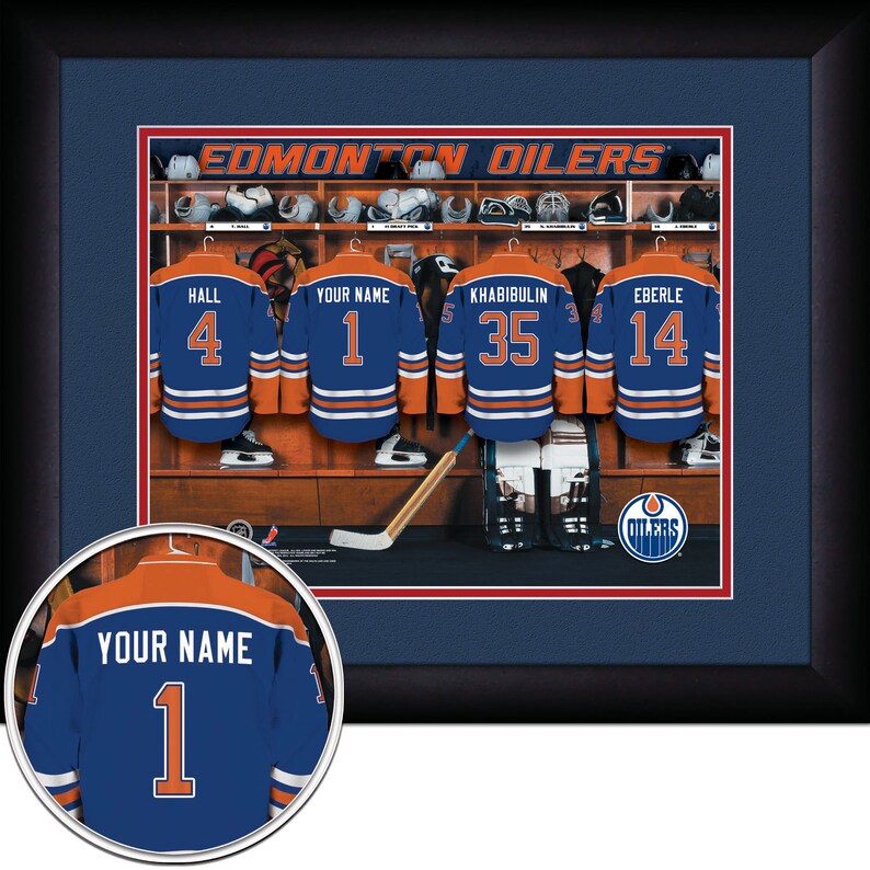 Edmonton Oilers Locker Room Personalized Print Photo NHL Etsy