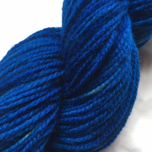 Bright Blues Hand-dyed Alpaca/Wool Yarn 50/50 blend