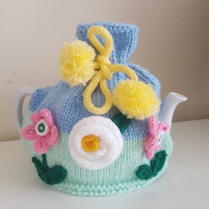 Knitted Flower Tea Cosy