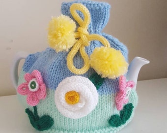 Knitted Flower Tea Cosy