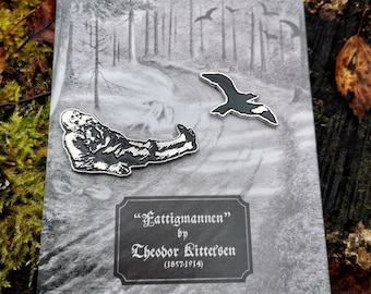 Theodor Kittelsen "Fattigmannen / The Pauper" enamel pin set