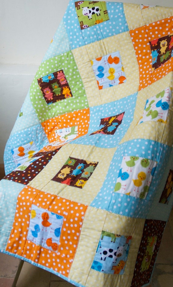 Colcha De Bebe Edredon De Ninos Edredon De Cuna Patchwork Etsy