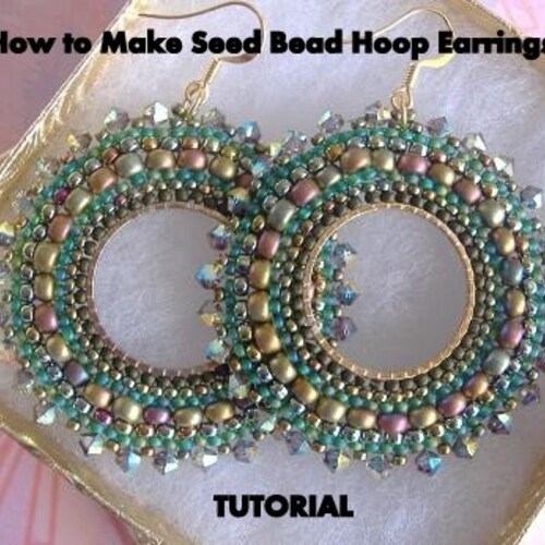 Tutorial How to Make Seed Bead Hoop Earrings Beaded Hoop Etsy