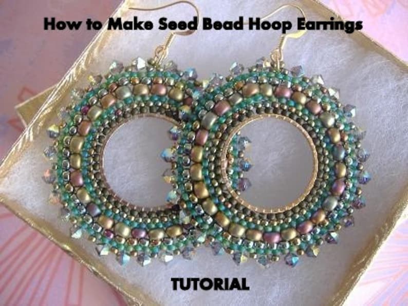 Tutorial How to Make Seed Bead Hoop Earrings Beaded Hoop Earrings Hoop