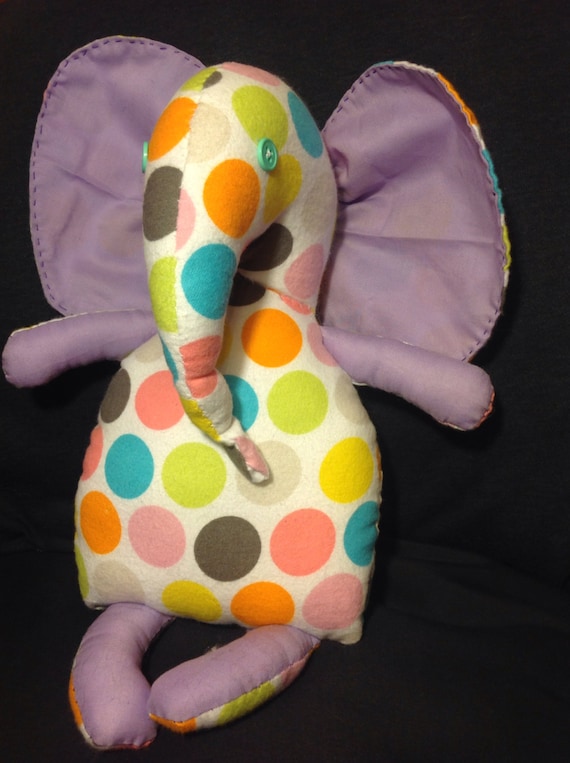 Items similar to Purple Polka Dot Elephant on Etsy