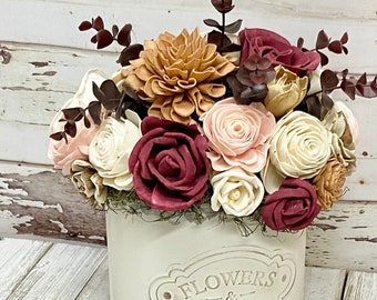 Sola Wood Flower Arrangement, Sola Wood Flowers, Wedding Table Flowers, Wood Flower Arrangement