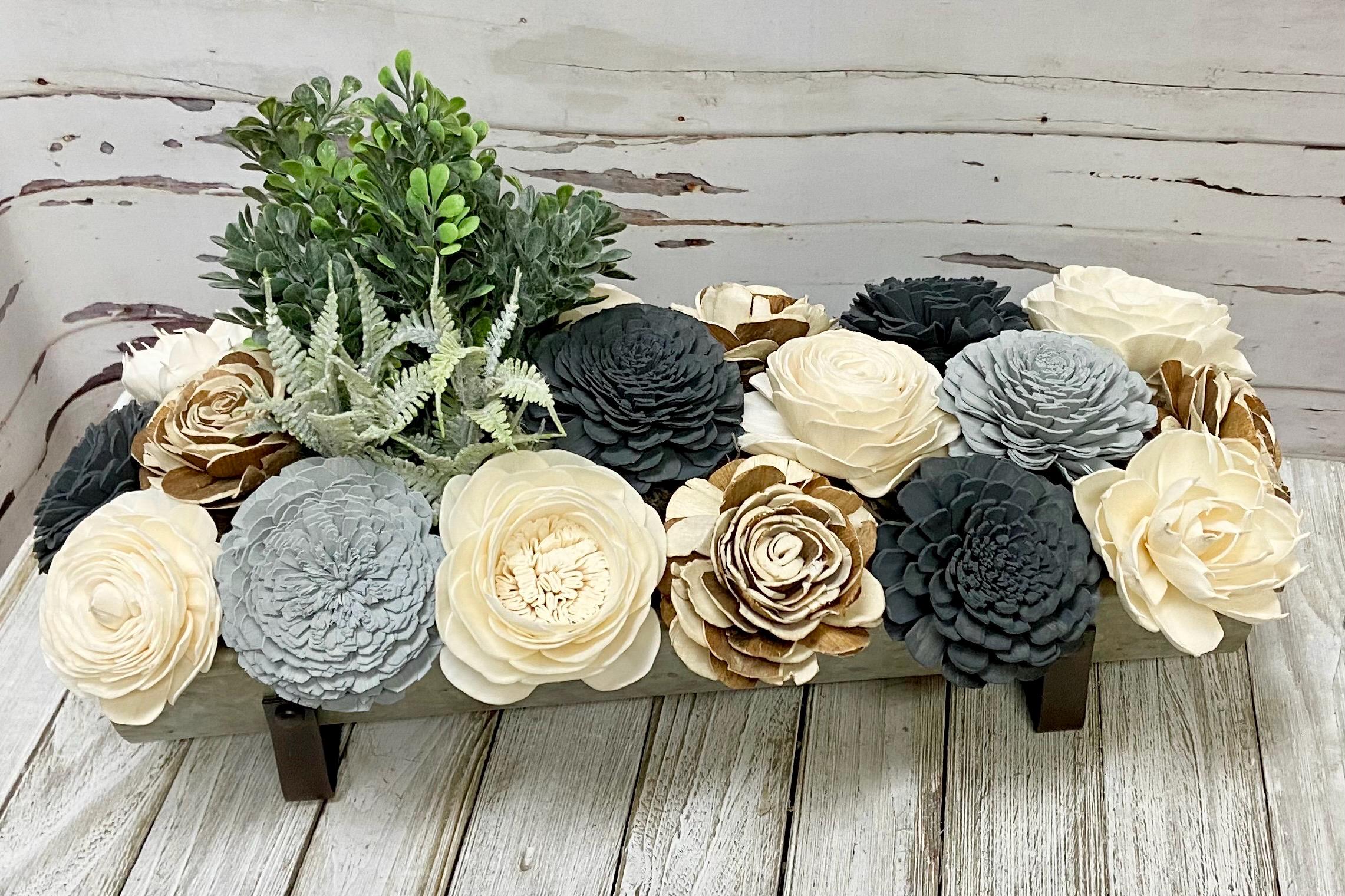 Sola Wood Centerpiece, Coffee Table Décor Farmhouse, Sola Wood Arrangement, Bride and Groom Table Flowers, Wedding Party Table Flowers