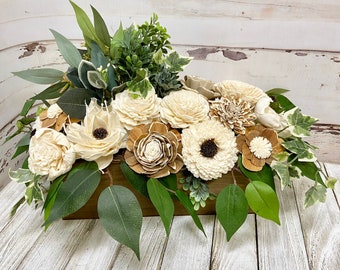 Sola Wood Flowers, Flower Arrangement, Wedding Table Flowers, Wood Arrangement, Bride and Groom Table