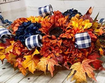 Autumn Silk Flower Centerpiece, All Silk Thanksgiving Centerpiece, Fall Silk Centerpiece, Fall Flower Arrangement, Fall Décor, Thanksgiving