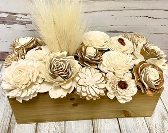 Sola Wood Flowers, Flower Arrangement, Wedding Table Flowers, Wood Arrangement, Bride and Groom Table