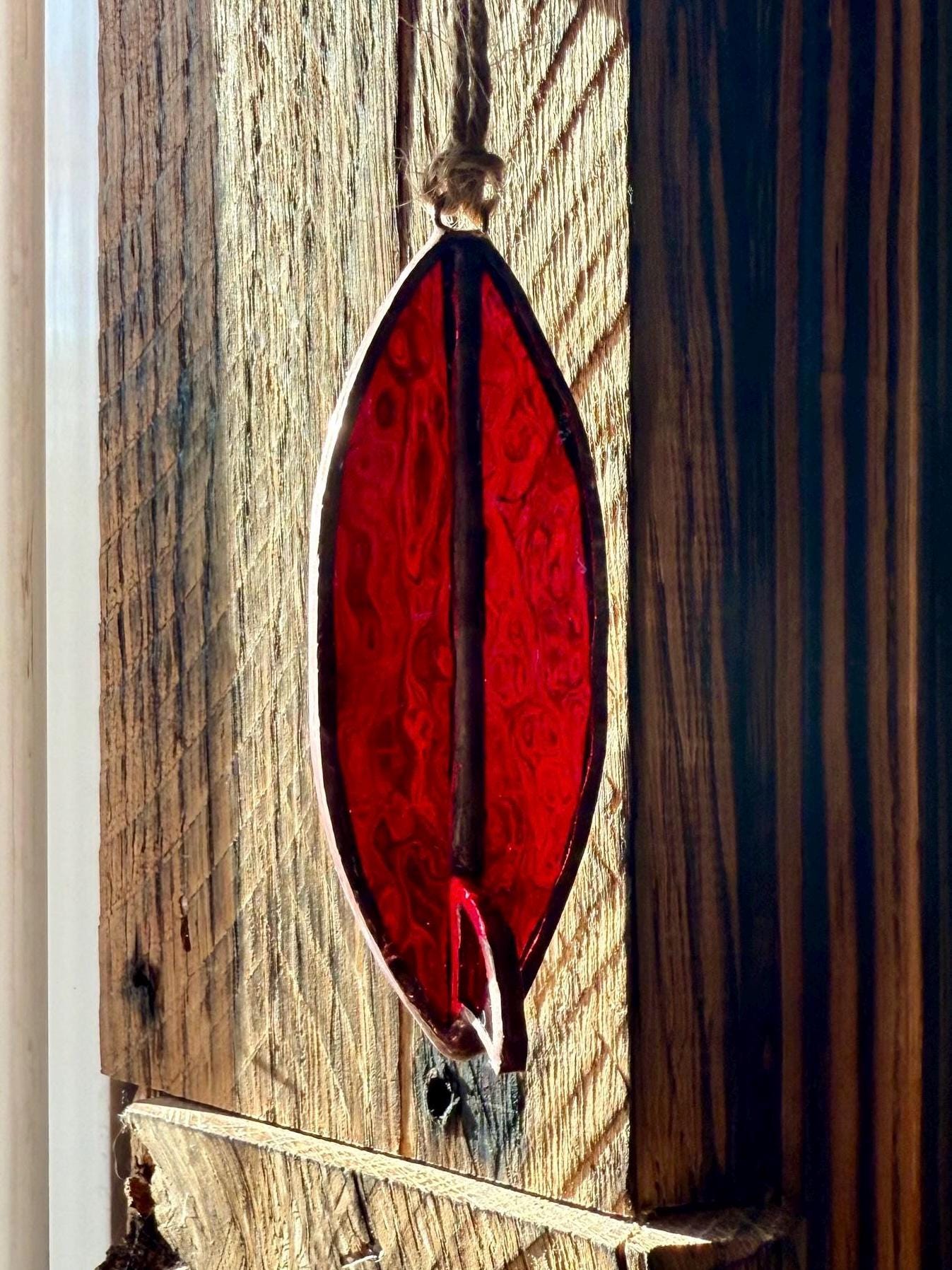 Handgefertigter Surfbrett-Autoanhänger | Buntglas-Surfbrett | Geschenk für Surfer