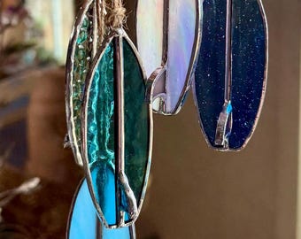 Handmade Surfboard Car Charm | Stained Glass Surfboard