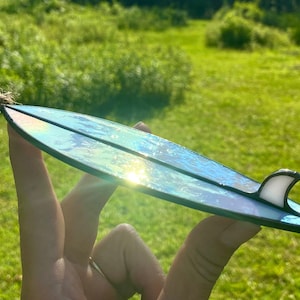 Handmade Surfboard | Surfboard Gift | Stained Glass Surfboard | Surdboard Suncatcher | Surfboard Ornament | Surfboard Art | Surfer Gift