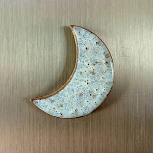 Moon Magnet Ceramics | Ceramic Magnet | Small Magnet | Stocking Stuffer | Crescent Moon | Home Decor | Fridge Magnet