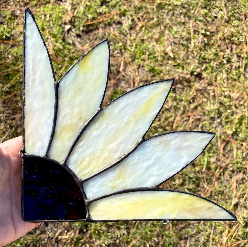Sunflower Stained Glass Sunflower Corner Sunflower Art Etsy
