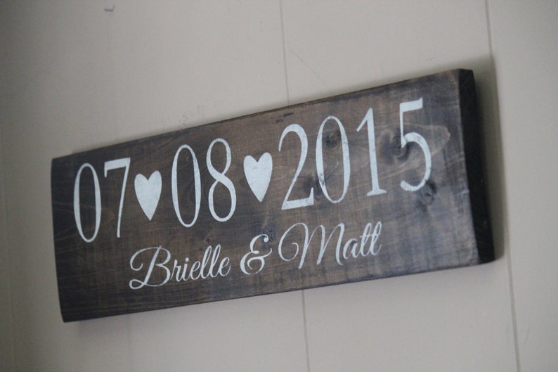 Wedding Date Sign Wedding Name Sign Rustic Wedding Etsy
