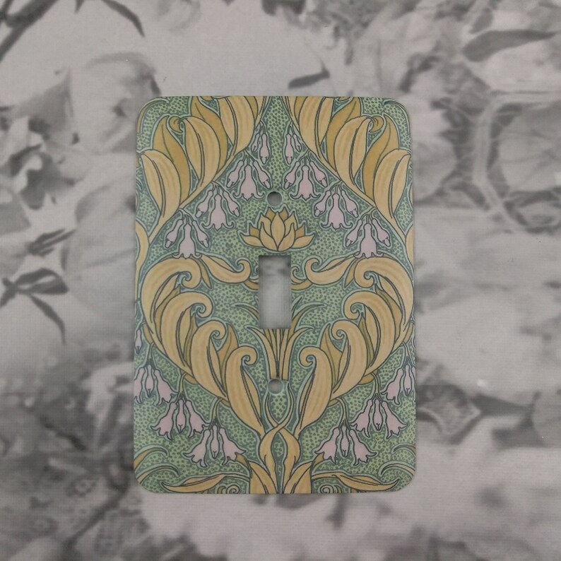 Metal Art Nouveau Wallpaper Light Switch Cover SERIES TWO Etsy
