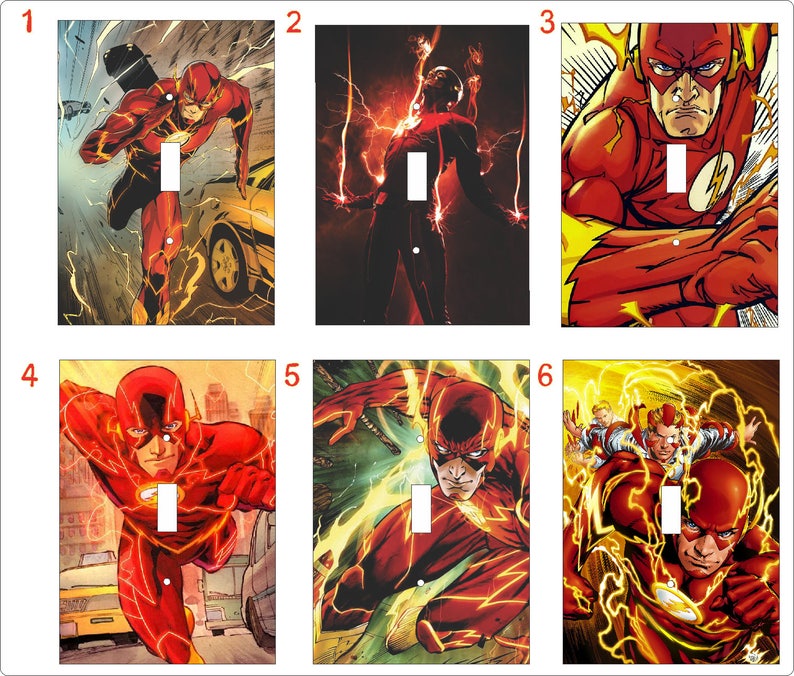 Metal Flash Light Switch Cover Selection Flash 1t Single Toggle Super Hero