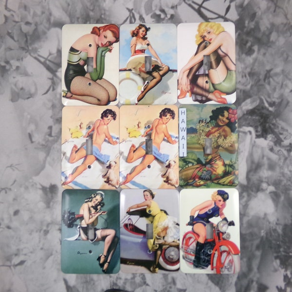 Dynastyprints Slightly Imperfect Metal Pinup Light Switch Cover - Pinup Art Prints on Metal Cover - 1T Single Toggle
