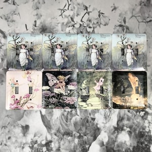 Dynastyprints Slightly Imperfect Metal Electrical Light Switch Cover - Fairy Prints - 2T ~ Double Toggle