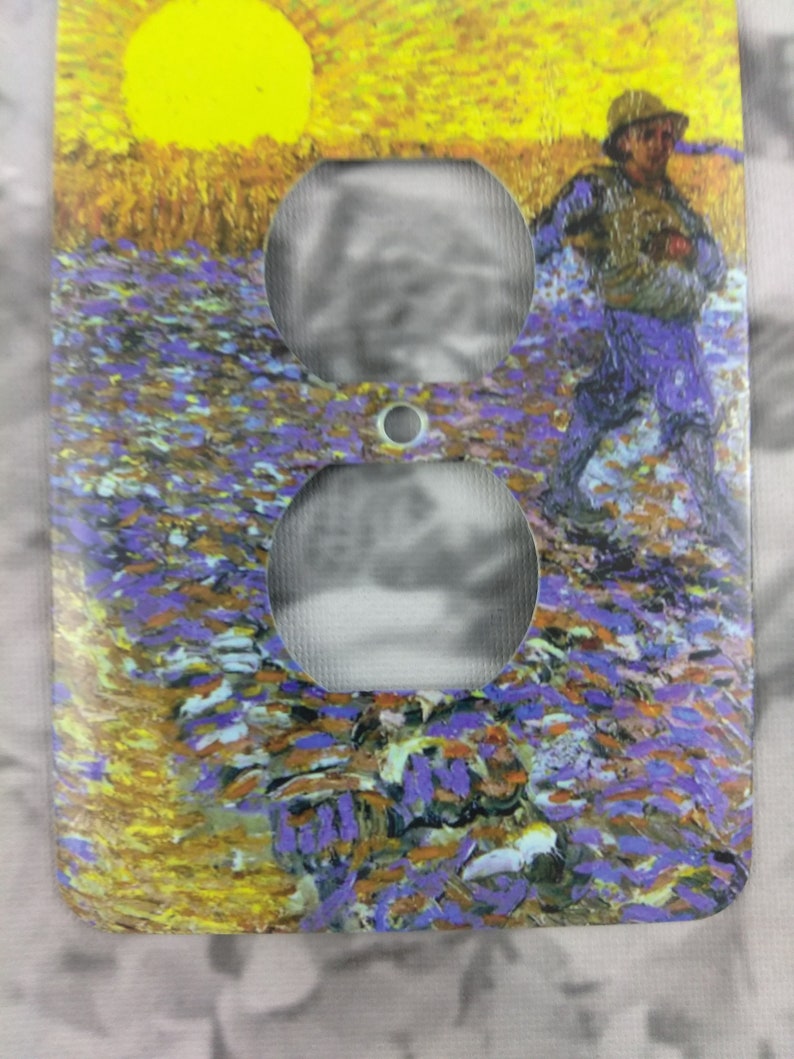 Metal Vincent Van Gogh Outlet Cover Sower With Setting Sun Etsy