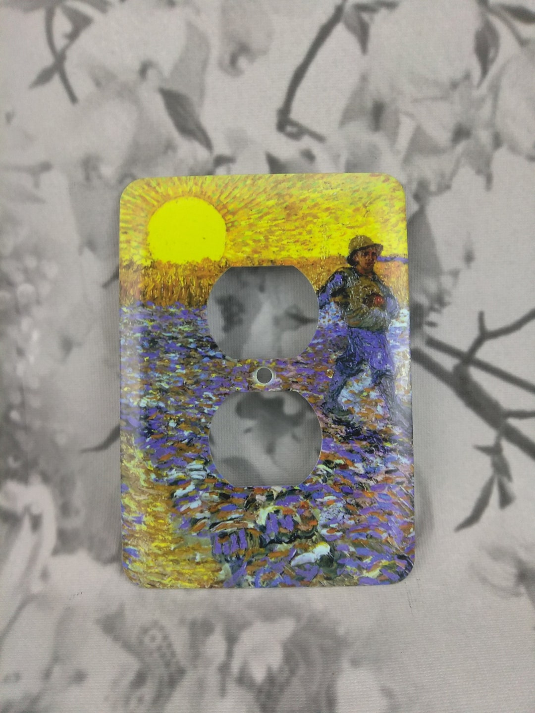 Metal Vincent Van Gogh Outlet Cover Sower With Setting Sun Etsy