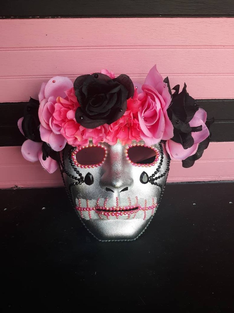 Sugar Skull Mask The Spider Day of the Dead Halloween Etsy