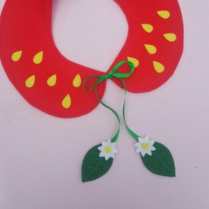 Strawberry felt peterpan collar