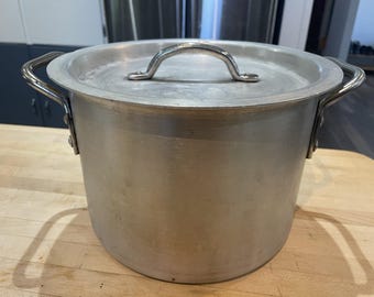 Pro Al 2208 8 Qt NSF Commercial Aluminum Stock Pot Heavy Duty With Lid Preowned