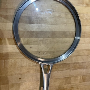Calphalon Premier Space Saving Flat Glass Lid 9 1/2" Pan Long Handle Replacement