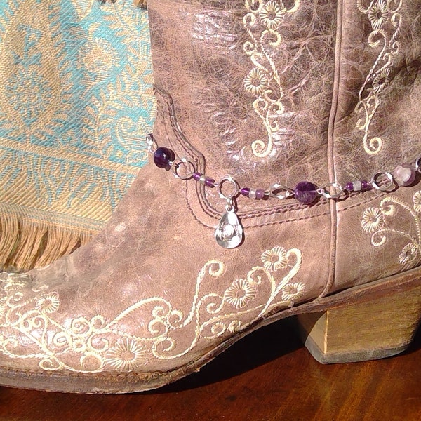 Amethyst Cowgirl Boot Bling Boot Bracelet
