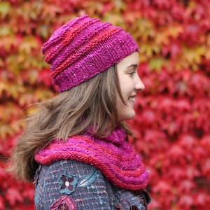 Neck warmer Knitting pattern for beginners, knitting pattern PDF download, winter fashion DIY