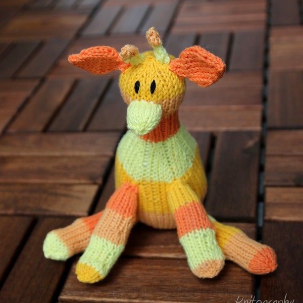 Giraffe Knitting pattern for beginners and advanced knitting pattern PDF download