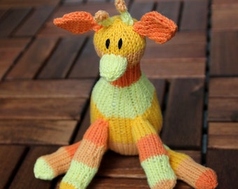 Giraffe Knitting Pattern: Beginner-Friendly Toy (PDF Download)