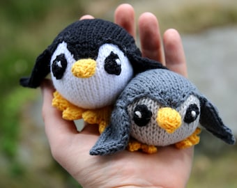 Pinguin Strickanleitung als PDF, Babymobile Anhänger, Dekoration, Geschenk, Babygeburtstag