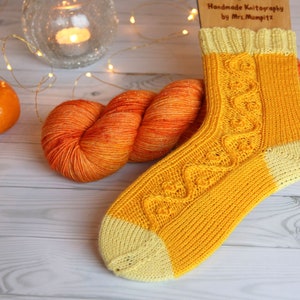 Sock knitting pattern &#39;Frigg&#39;s Socks&#39; PDF download for advanced knitters, instant download