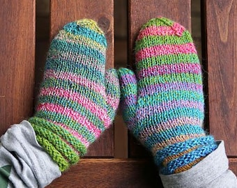 Happy Handschuhe  für Kinder und Erwachsene, Strickanleitung als PDF zum herunterladen, geeignet für fortgeschrittene Anfänger