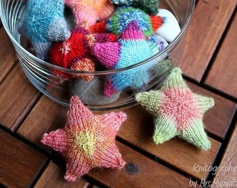 Stuffed Stars knitting pattern - Stars for mobile, gifts and more - DIY christmas decoration, pdf download, for beginners and advanced