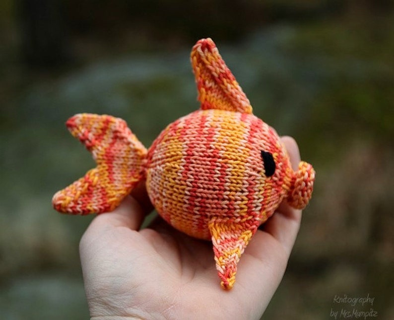 Amigurumi fish knitting pattern PDF for beginners and advanced knitters, spring gift and decoration, gift for kids and adults image 5