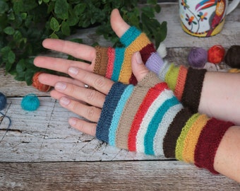 Fingerless Mittens Knitting Pattern: Easy Beginner Project (PDF Download)
