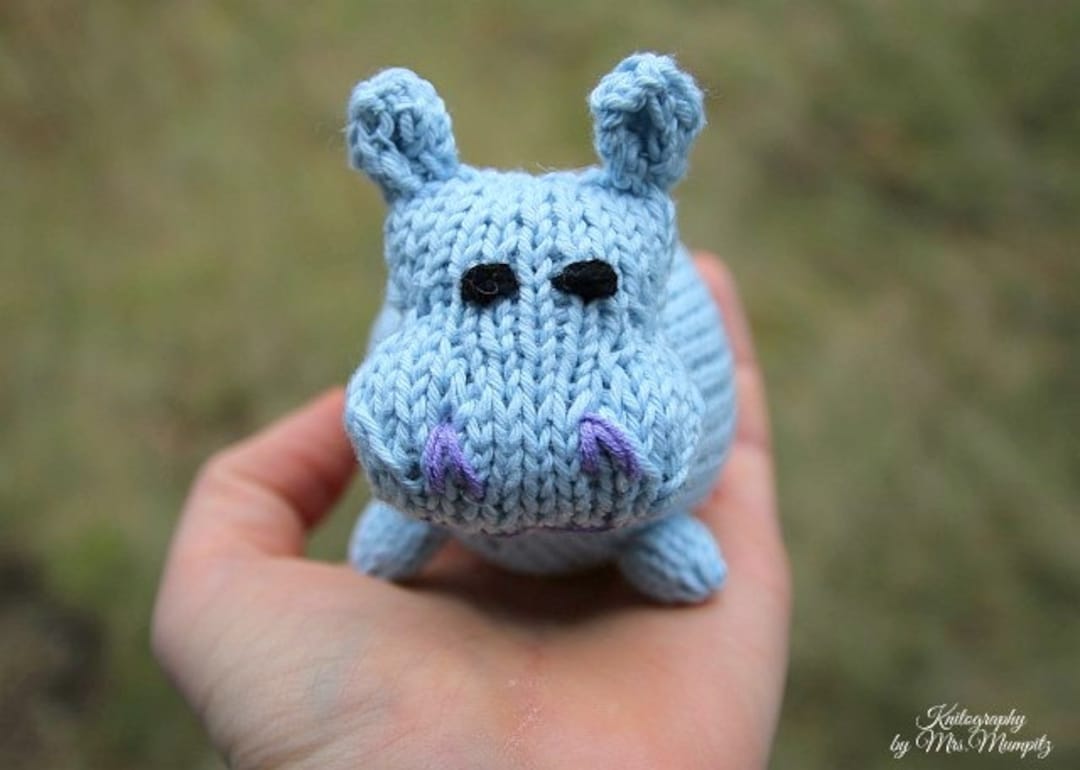 Hippo Knitting Pattern for Beginners and Advanced Knitters Etsy