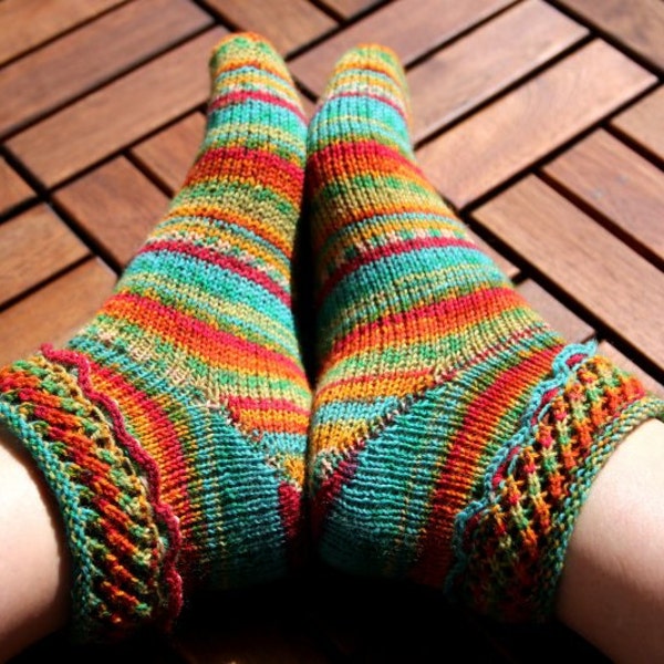 Handknit socks size EU 39-42, US men 7.5-10, holiday gift for her, wool socks, boot socks