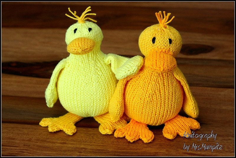 Duck Knitting Pattern Easy Toy Duck Knitting Pattern PDF Etsy