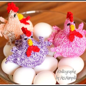 Spring Chicks Knitting pattern suitable for beginners - PDF download, cute spring and easter DIY decoration