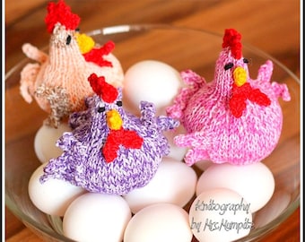 Spring Chicks Knitting pattern suitable for beginners - PDF download, cute spring and easter DIY decoration