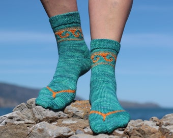 Summer Socks Knitting Pattern Split Toe Design (PDF Download)