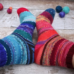 Scrappily Ever After Socks knitting pattern PDF, diy socks