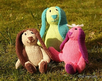 Bunny Rabbit Toy Knitting Pattern: Schlappohr Design (PDF Download)