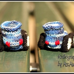 Baby booties KNITTING PATTERN, PDF download, knitting instructions for baby booties, intermediate image 3