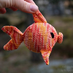Amigurumi fish knitting pattern PDF for beginners and advanced knitters, spring gift and decoration, gift for kids and adults image 1